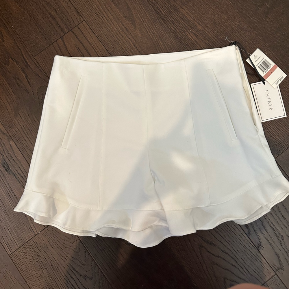 1. State White Shorts
